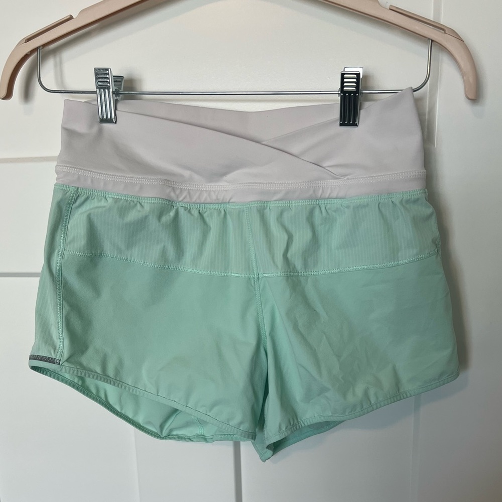 Mint green Lululemon shorts